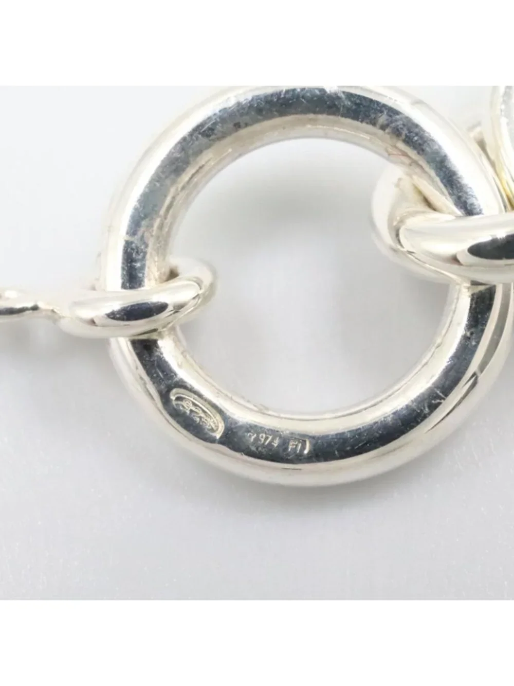 Hermes Necklace Chaine D'ancre Amulette 925 Sterling Silver